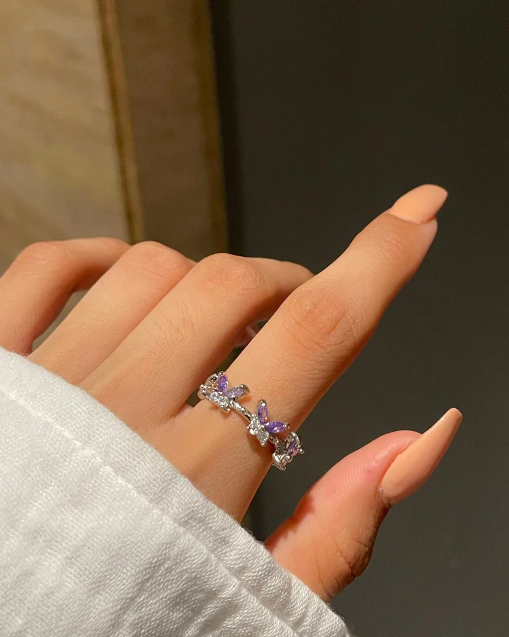 Butterfly Ring Band- purple - Image 3