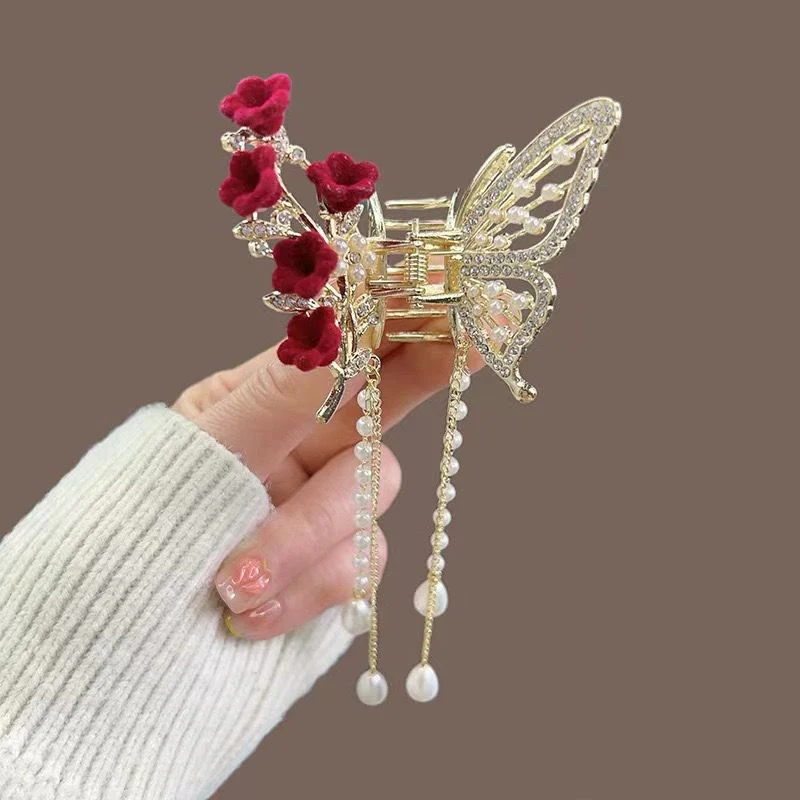 Butterfly Roses Party Hair Claw - Image 2