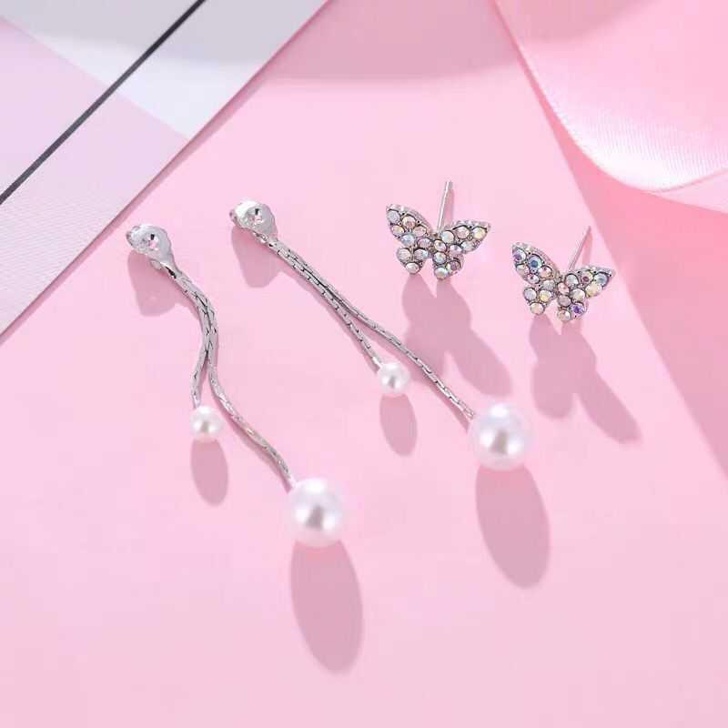 Butterfly Tassel Drop Earrings - Image 3