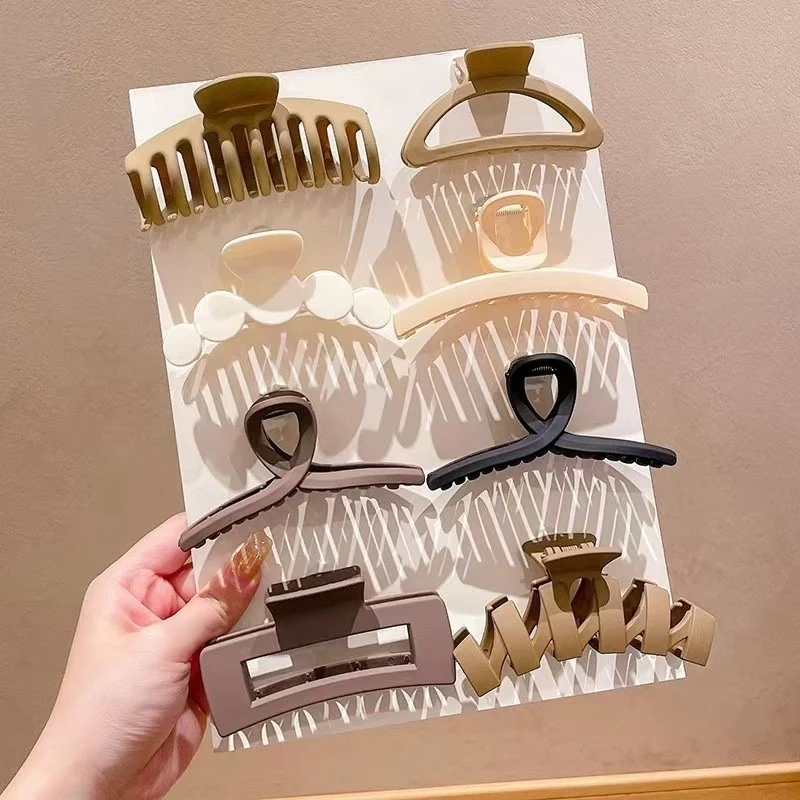 Cappuccino Girly Claw Clips Combo