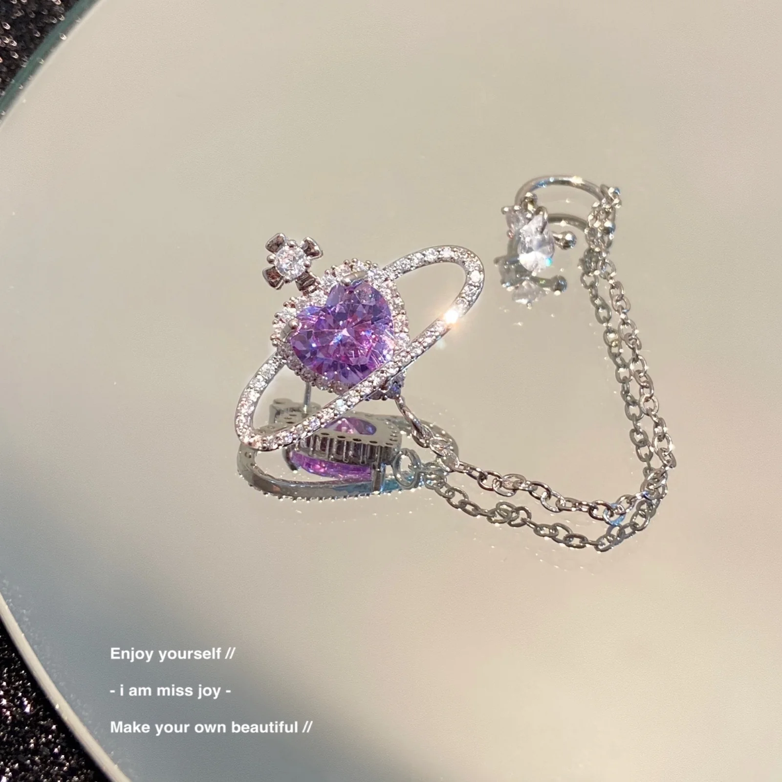 Celestial Heart-beat Earrings(1 PC) - Image 2