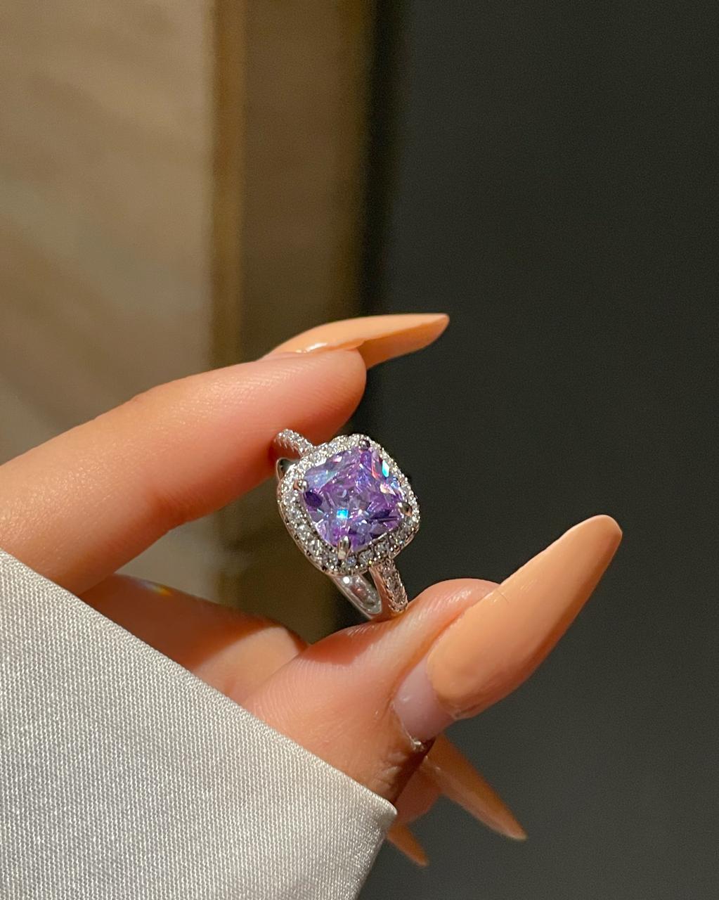 Charlotte Promise Ring - purple - Image 2
