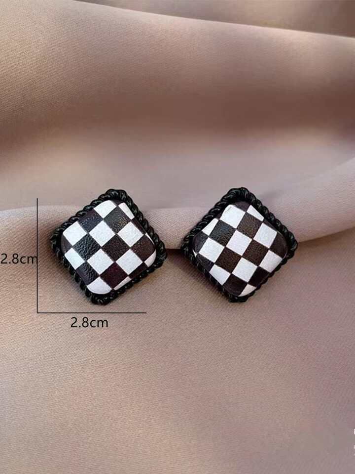 Checkered Earrings - Image 2