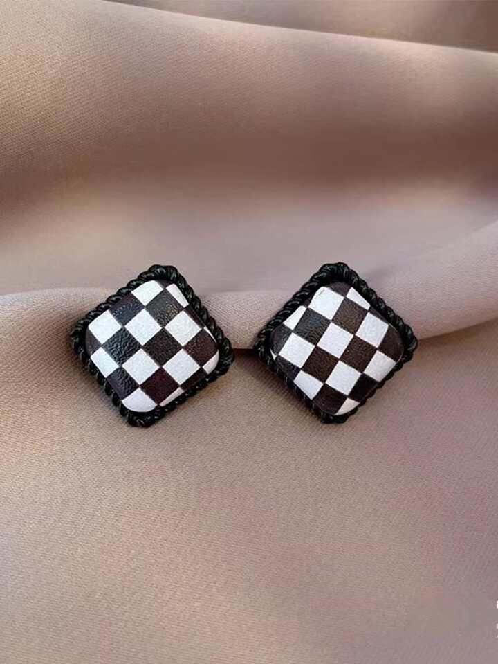 Checkered Earrings - Image 3
