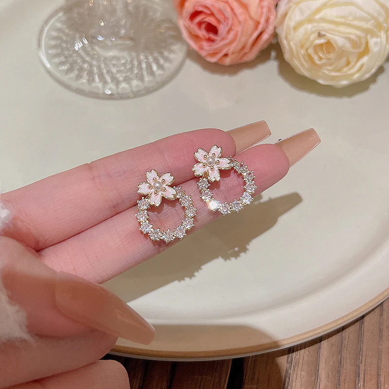 Cherry Blossom Minimal Earrings - Image 4