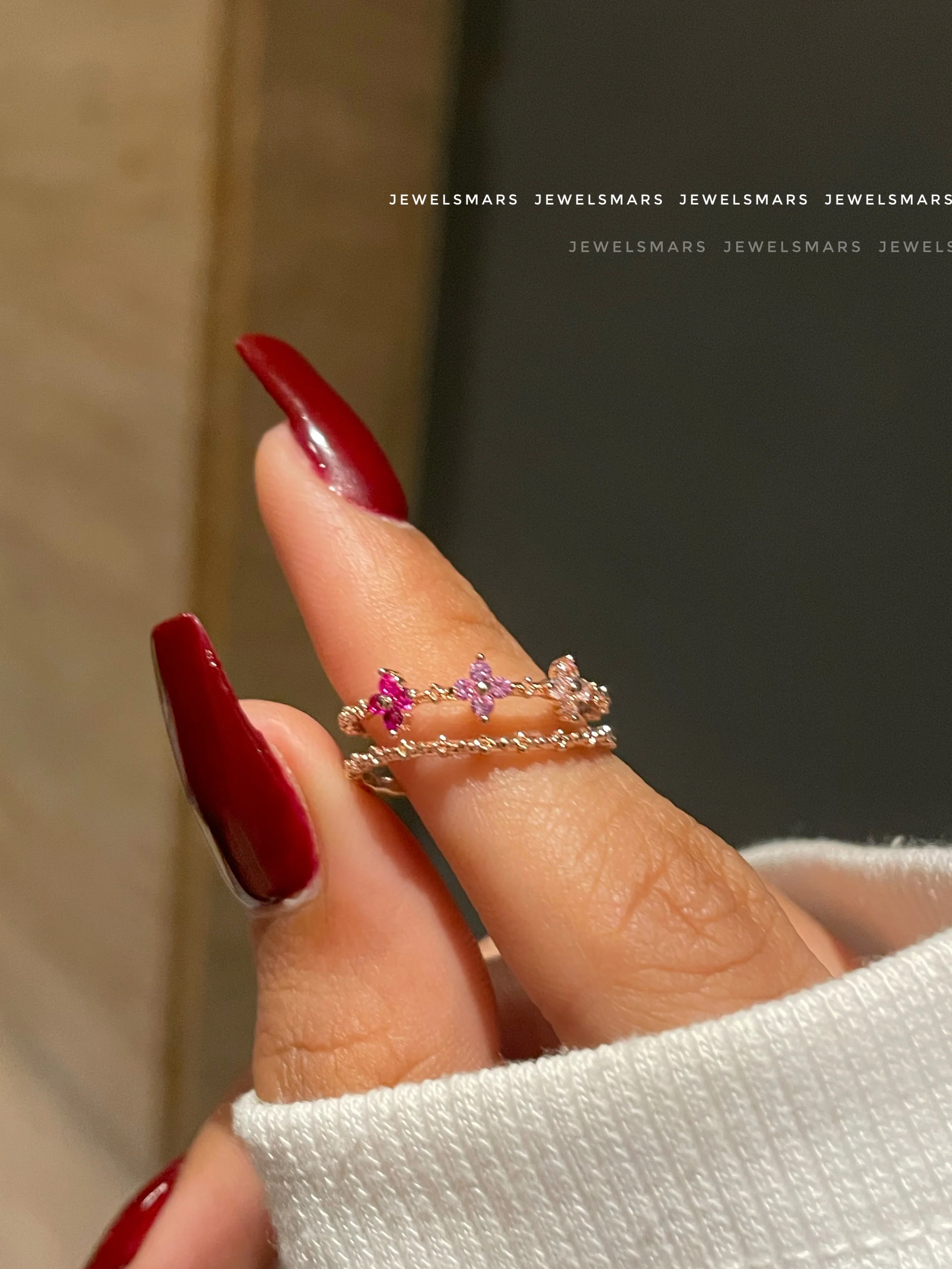 Cherry Blossom ring- pink - Image 2