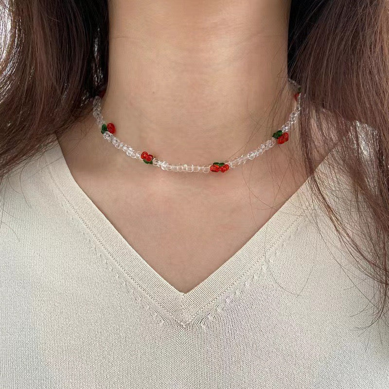 Cherry Necklace- white - Image 2
