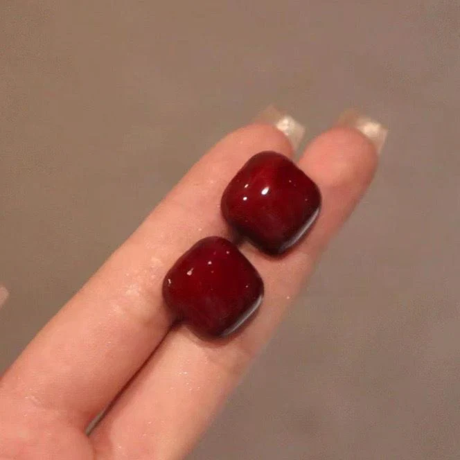 Cherry Red Earrings - Image 2