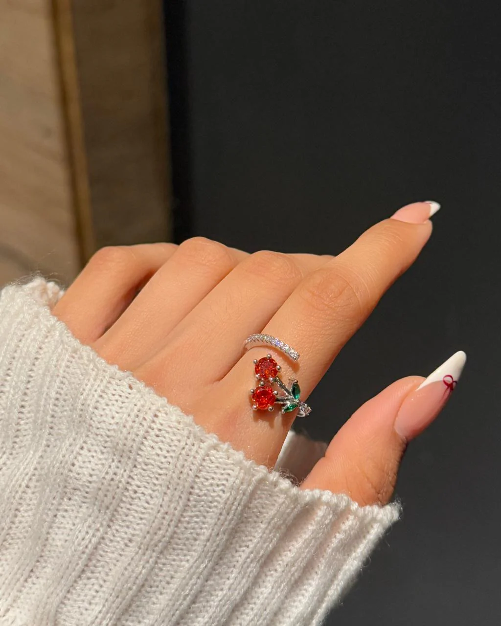 Cherry Ring- orangish red - Image 2