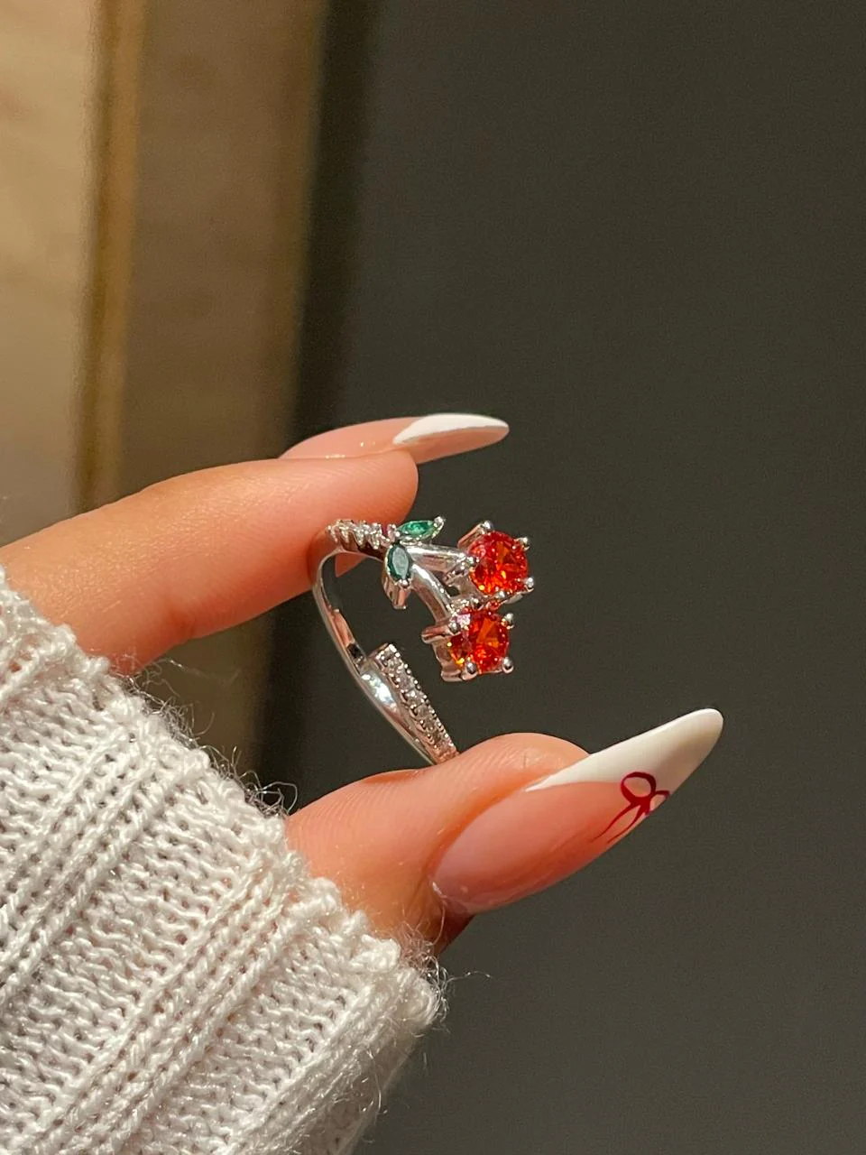 Cherry Ring- orangish red - Image 3