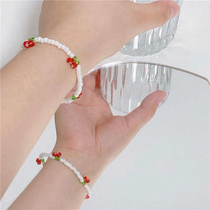 Cherry Season Bracelet- white - Image 3