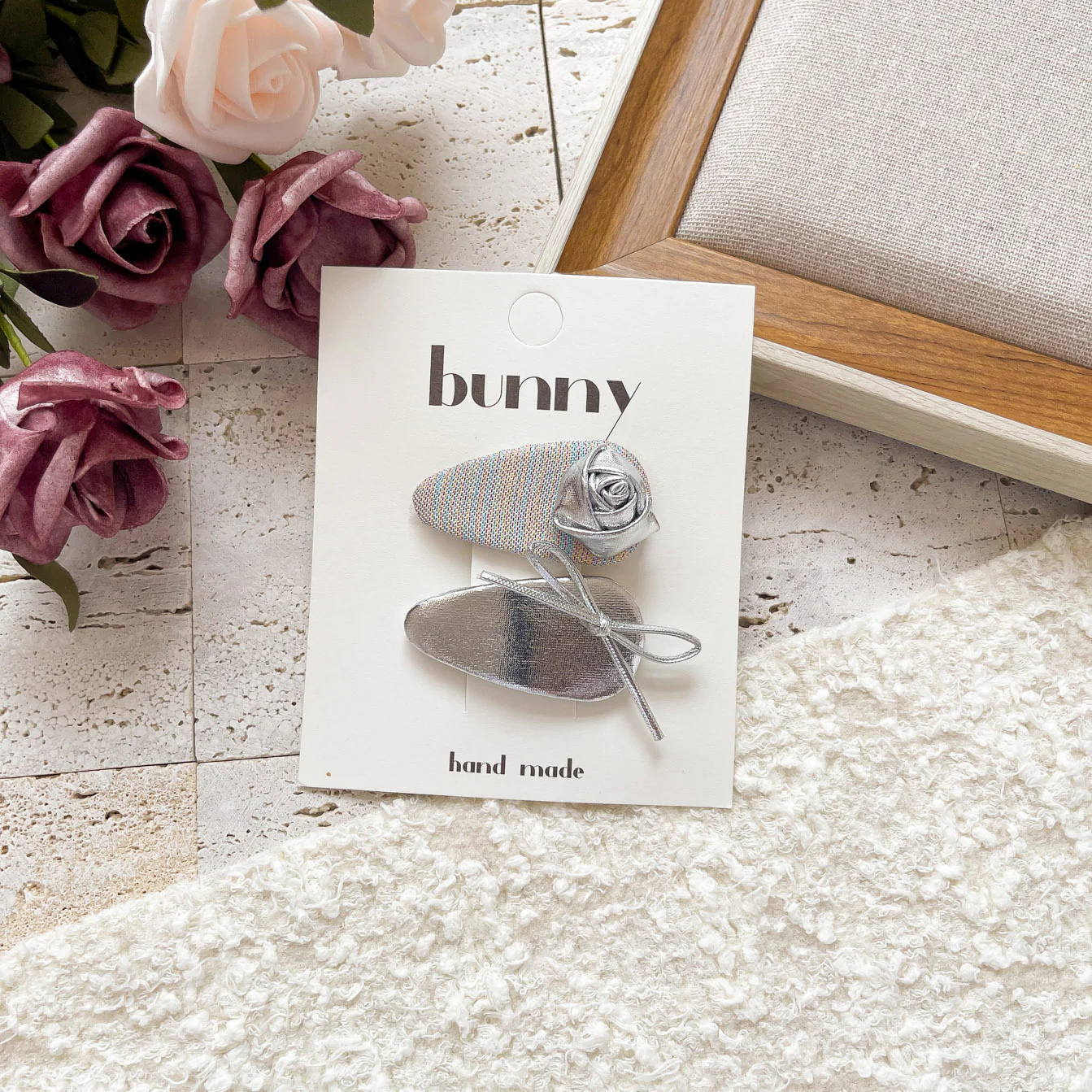 Chrome-mance! Rose Hair Clips