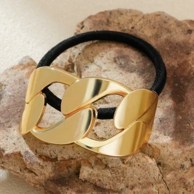Chunky Chained Metal Statement Hair Tie - Image 2