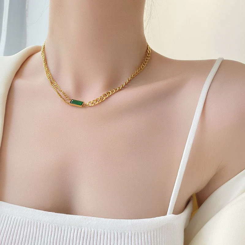 Chunky Emerald Necklace