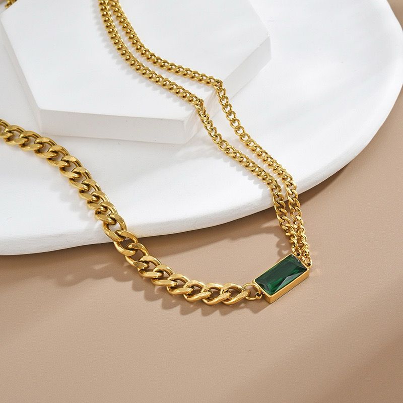 Chunky Emerald Necklace - Image 2