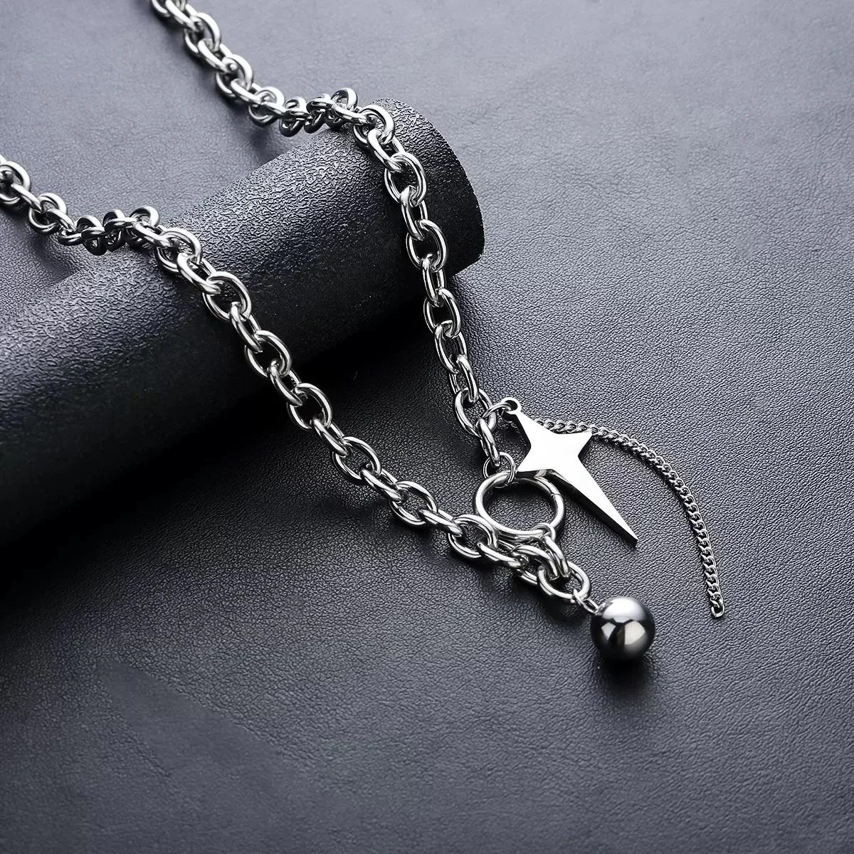 Chunky Monochrome Lightening Necklace (Unisex) - Image 2