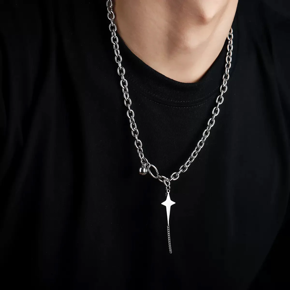 Chunky Monochrome Lightening Necklace (Unisex) - Image 3