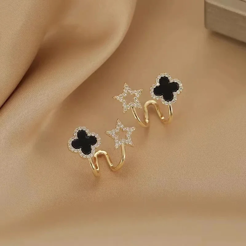Clover Star Earcuff Earrings - Image 2