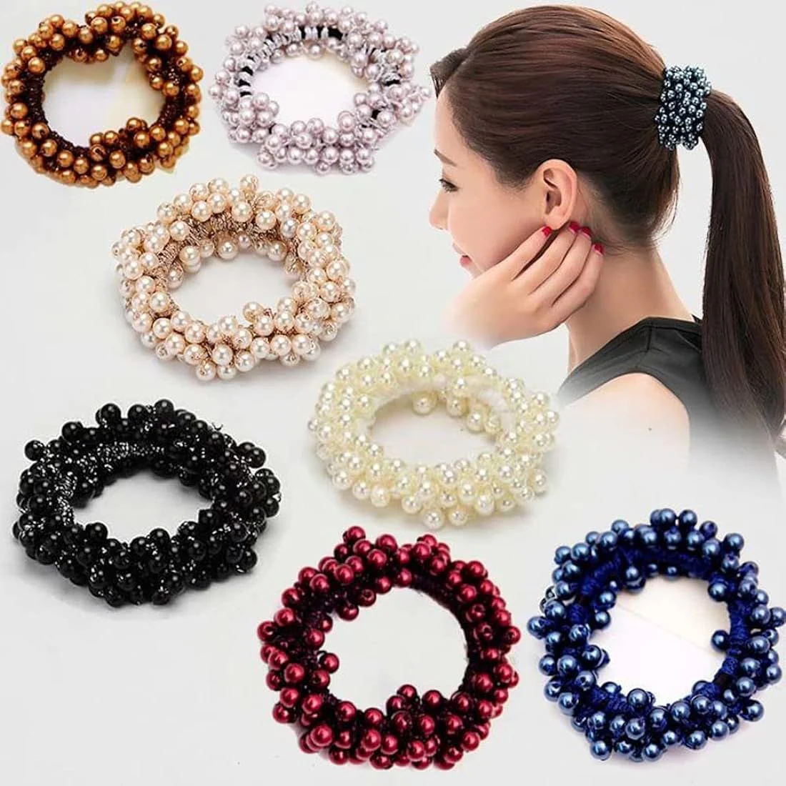 Colourful Pearl Hairties - Image 4