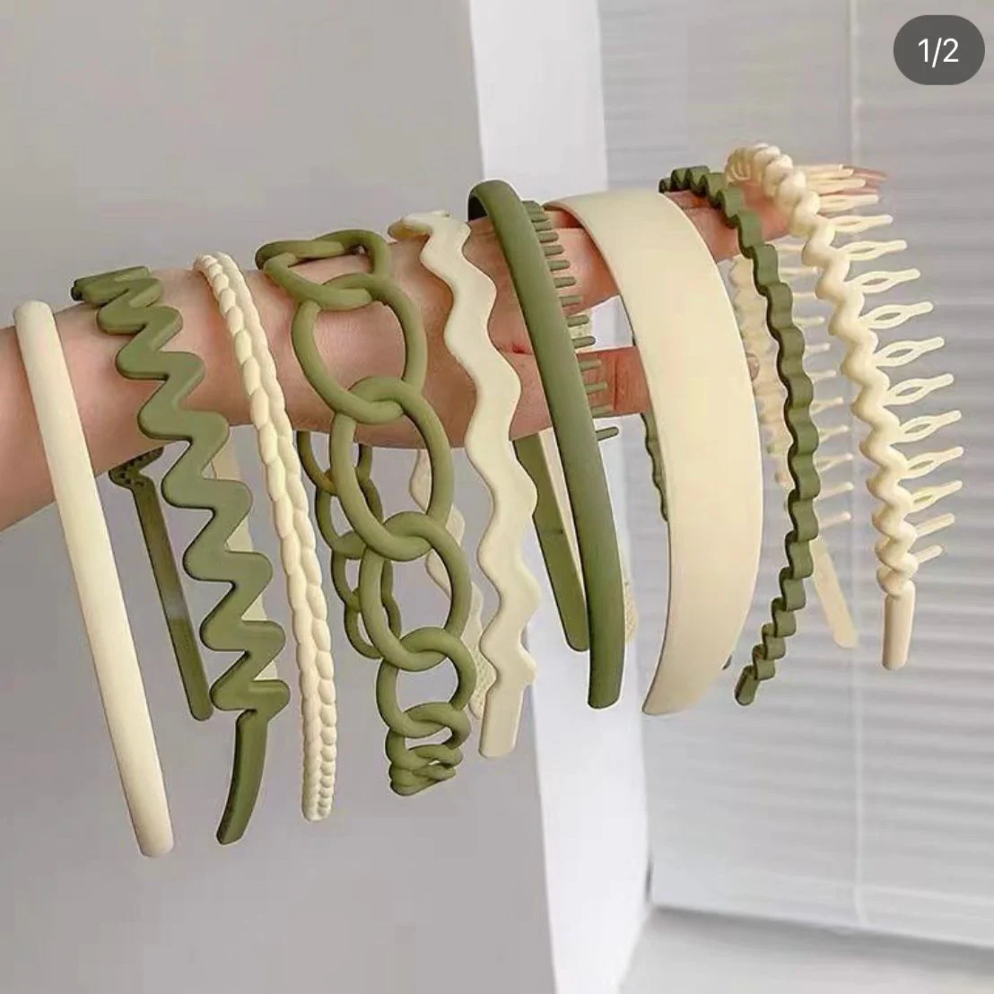 Combo of 9 hair bands - green (₹25 each only)