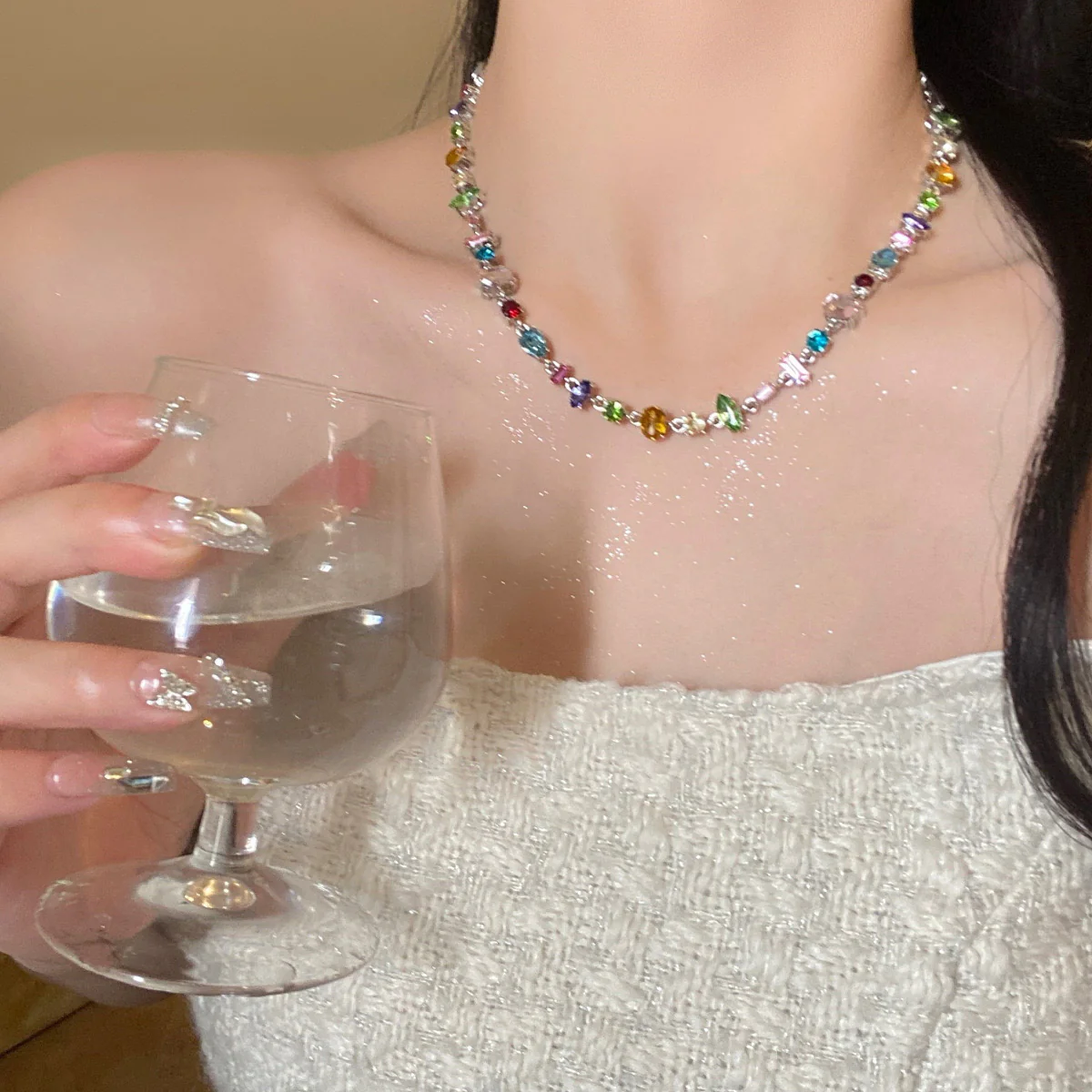 Viral Rhinestones Necklace - Image 2