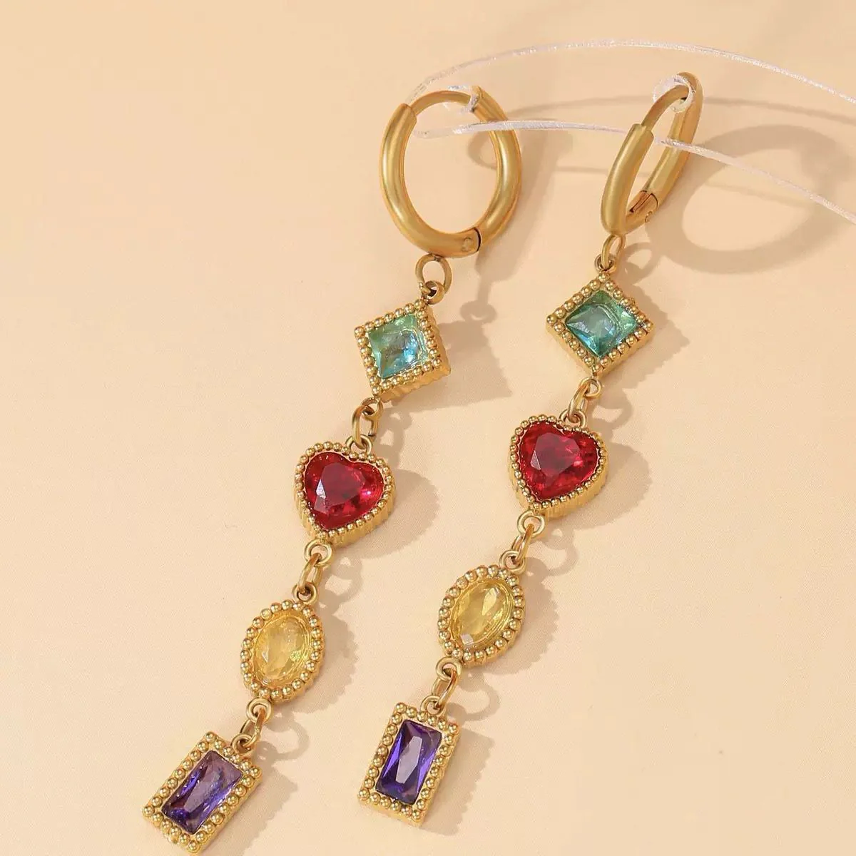 Viral Stone Dangling Drop Earrings