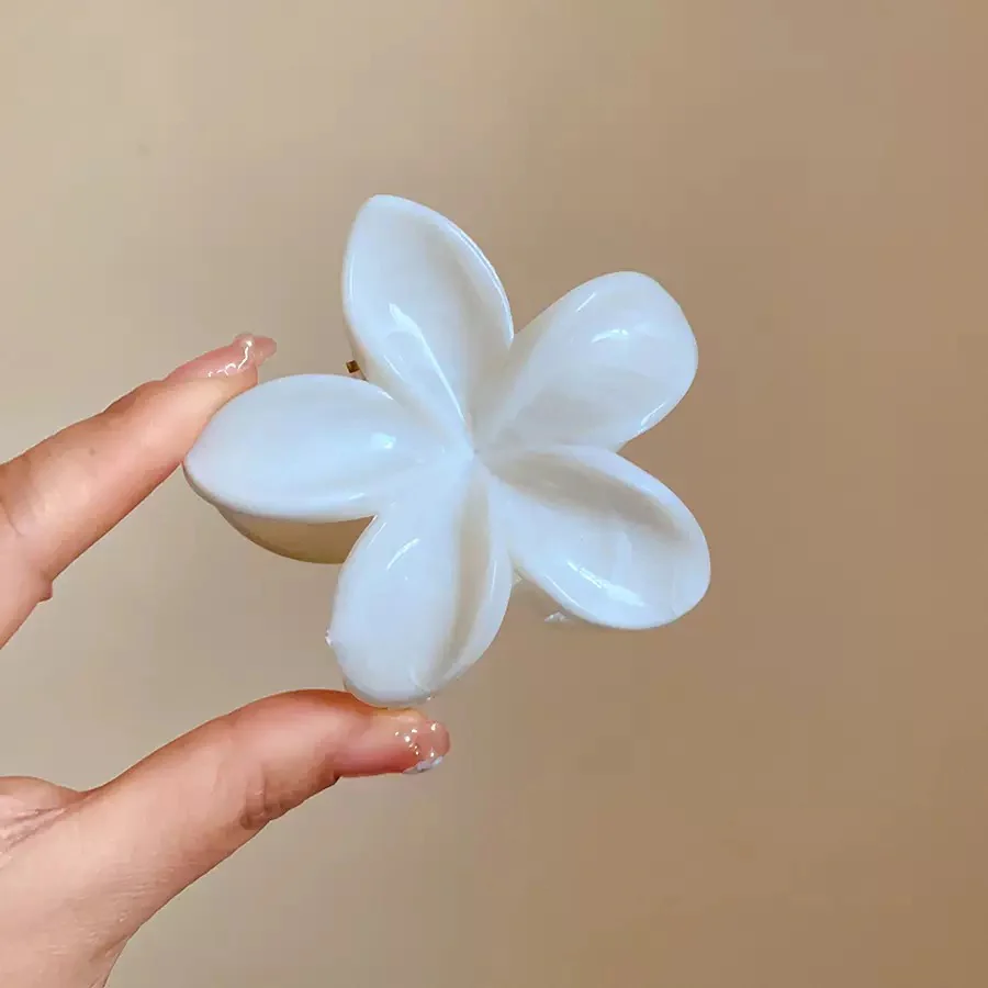 Coral Angel Flower Claw Clip - Image 3
