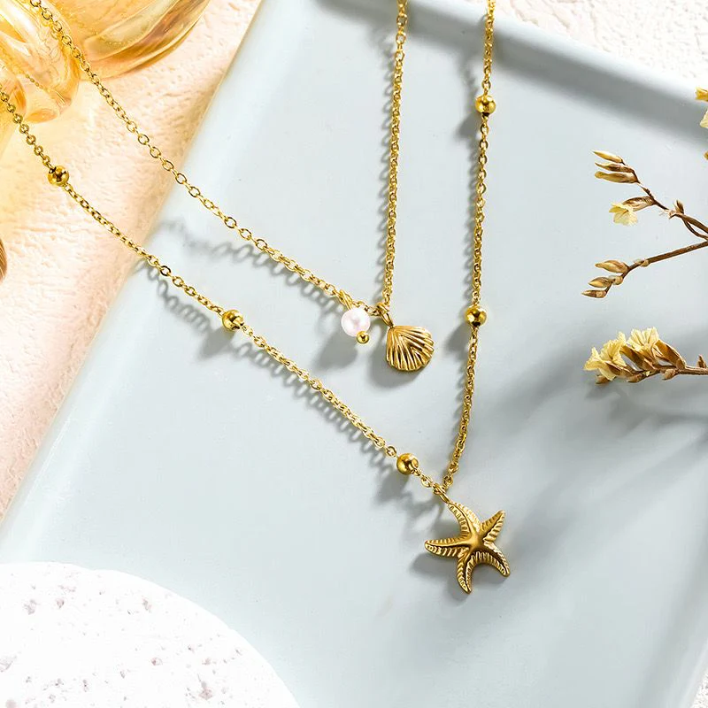 Coral Girly Double Layered Necklace - Image 8