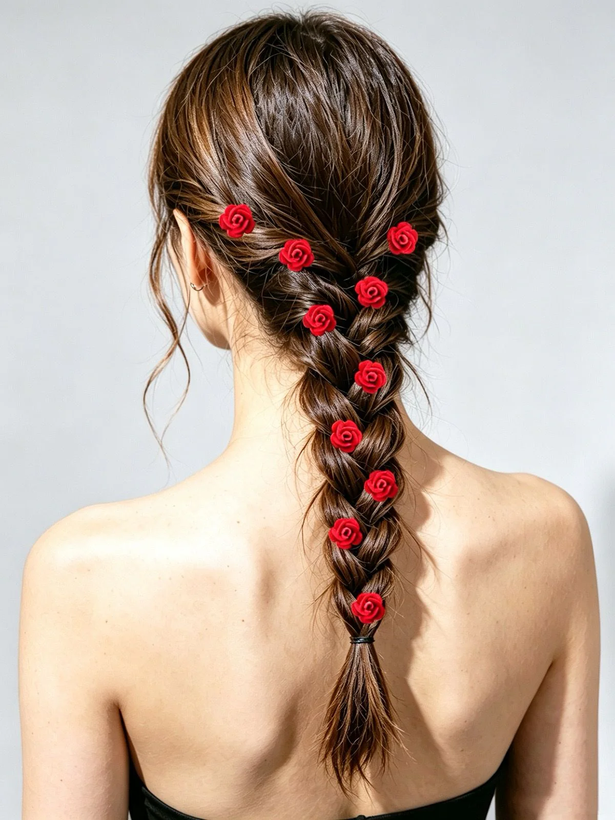 Crimson Romance Blossom Clips (Pack of 8pcs) - Image 2