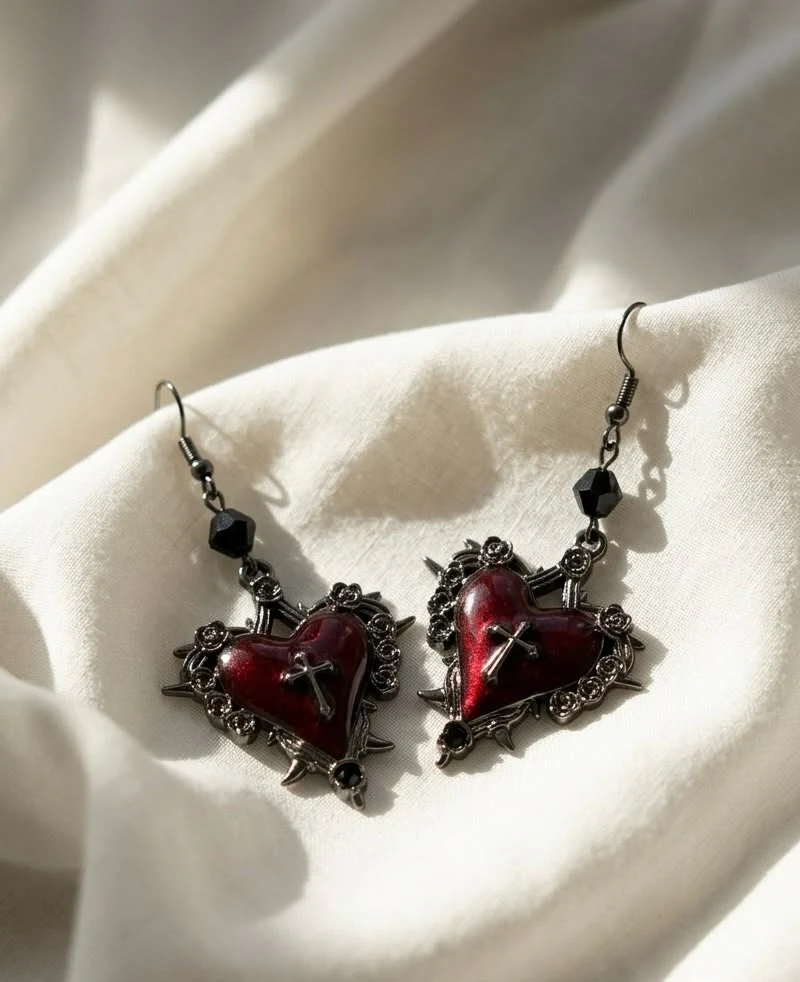 Crimson Thorn Sacred earrings