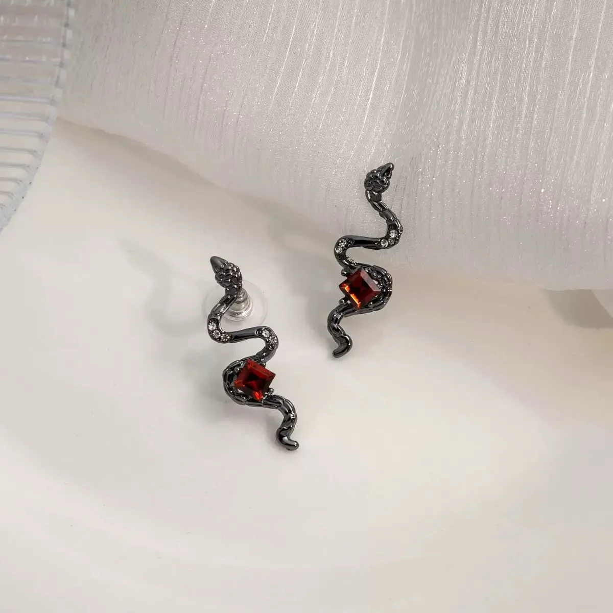 Crimson Venom Drop Earrings - Image 3