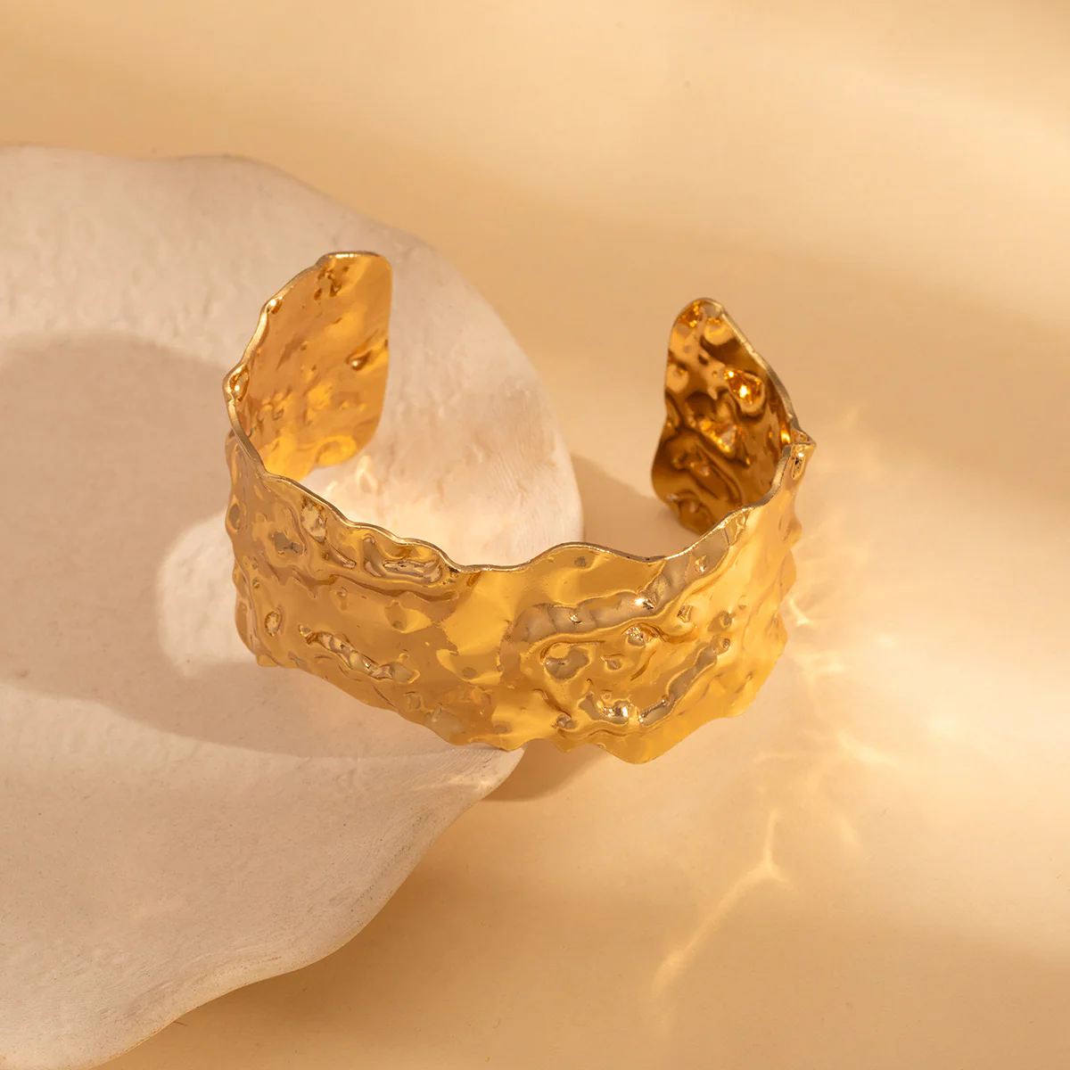 Crinkled Gold Handcuff - Image 2
