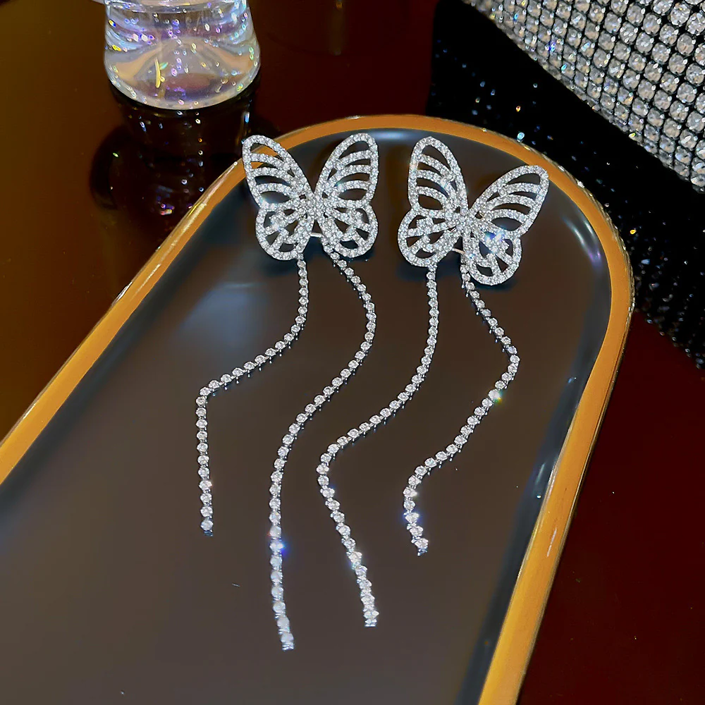 Crystal Fairy Flutter Earrings - Image 3