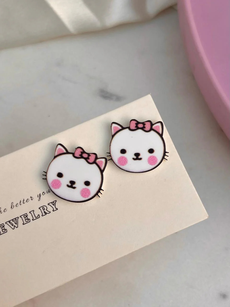 Cute Kitty Stud Earrings