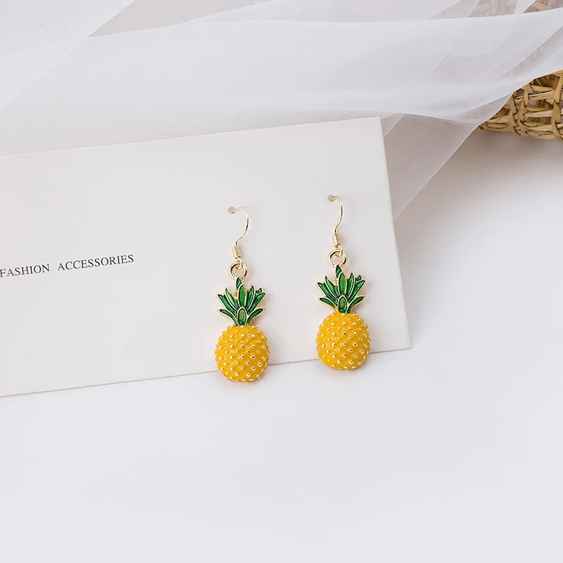 Cute Pineapple Drop Earrings - Image 3