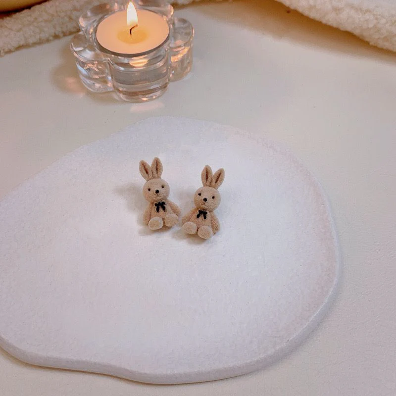 Cute Teddy Bunny Earrings - Image 2