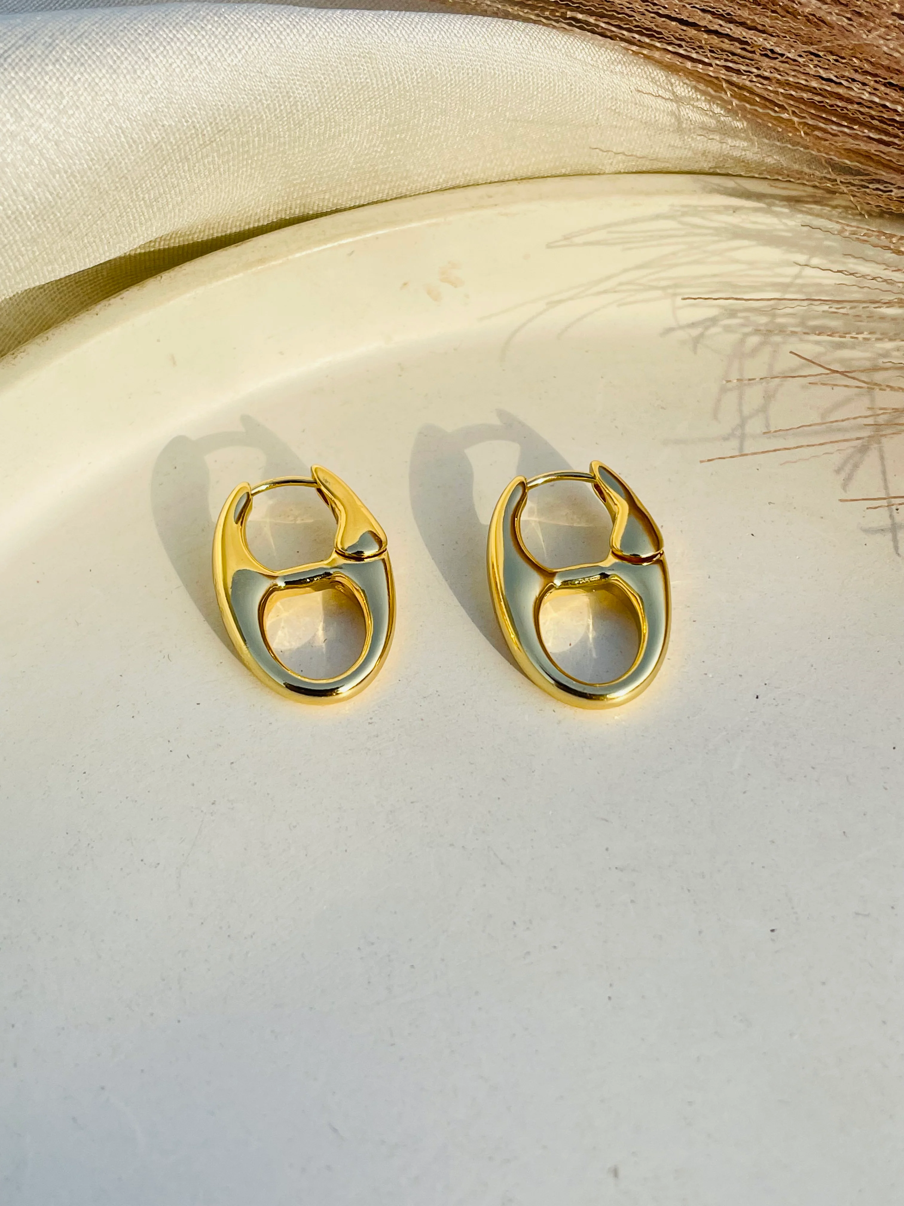 Cute Trendy Stainless Steel Hoops - Image 3