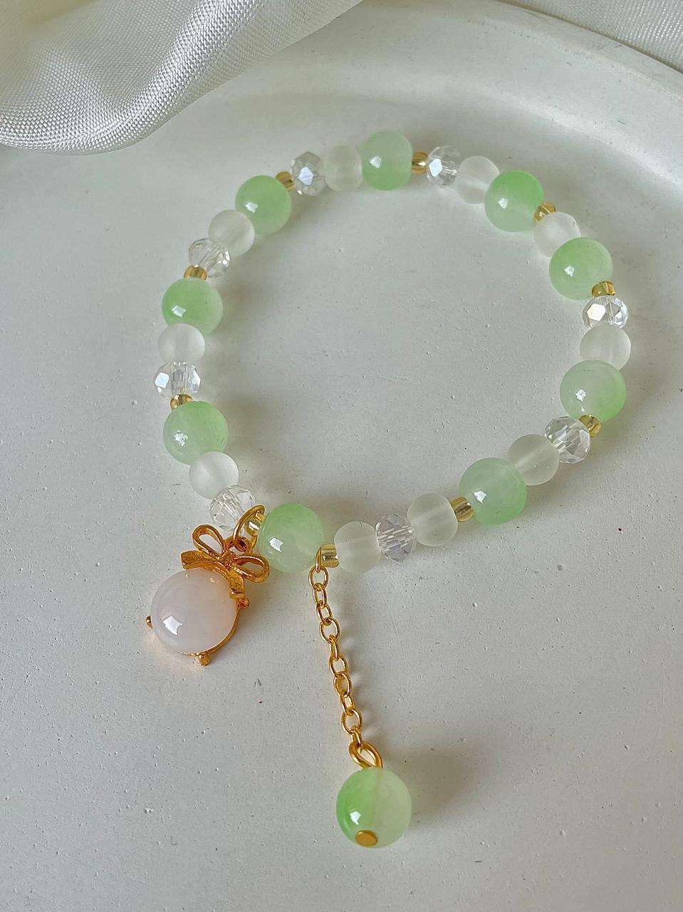 Cutie Bow Bracelet- nature green