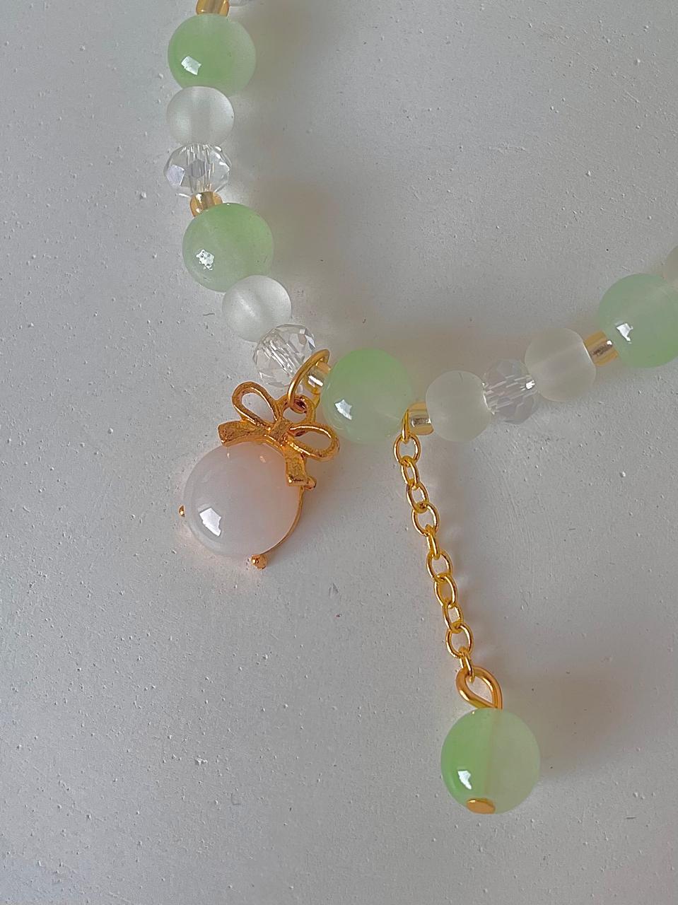 Cutie Bow Bracelet- nature green - Image 2