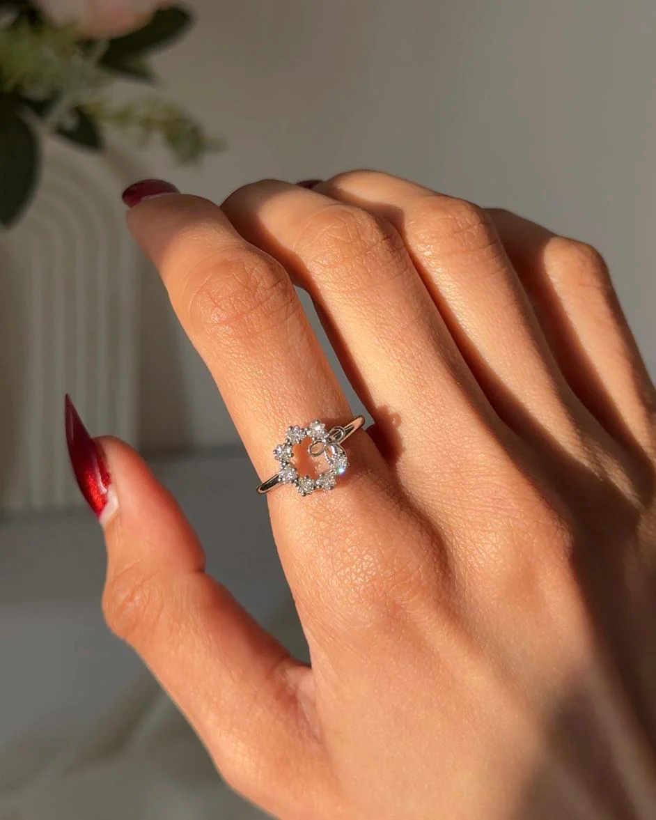 Dainty Bow Halo Ring - Image 3