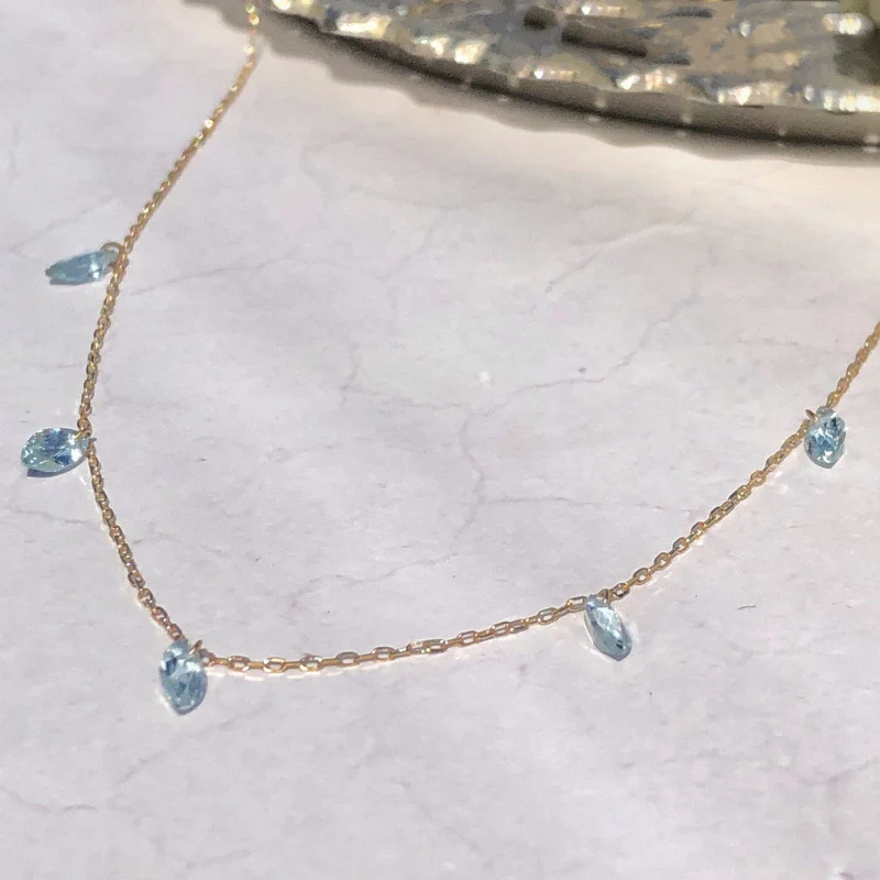 Dainty Raindrops Necklace - Image 3