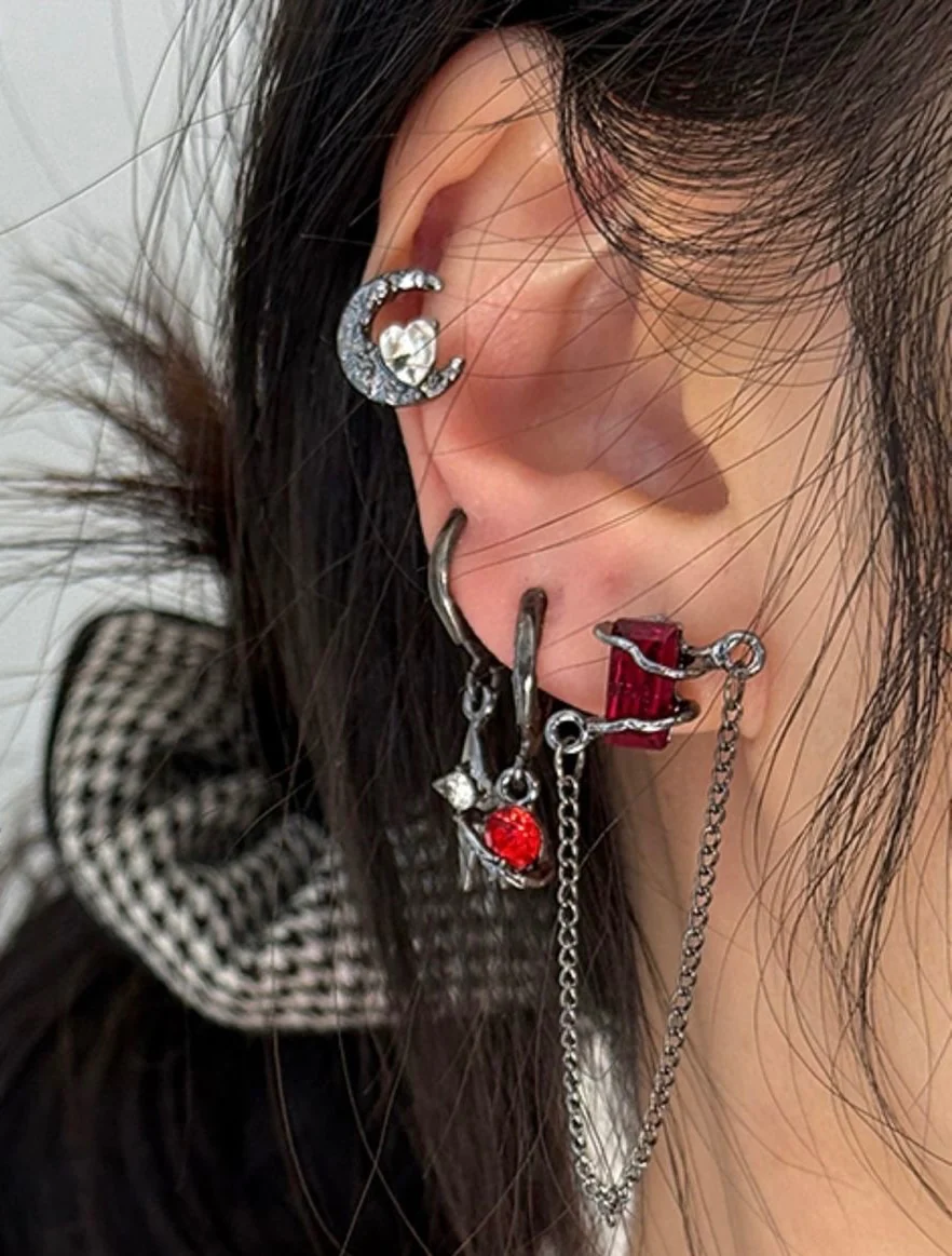 Dangerously Crimson Earrings Combo - Image 2