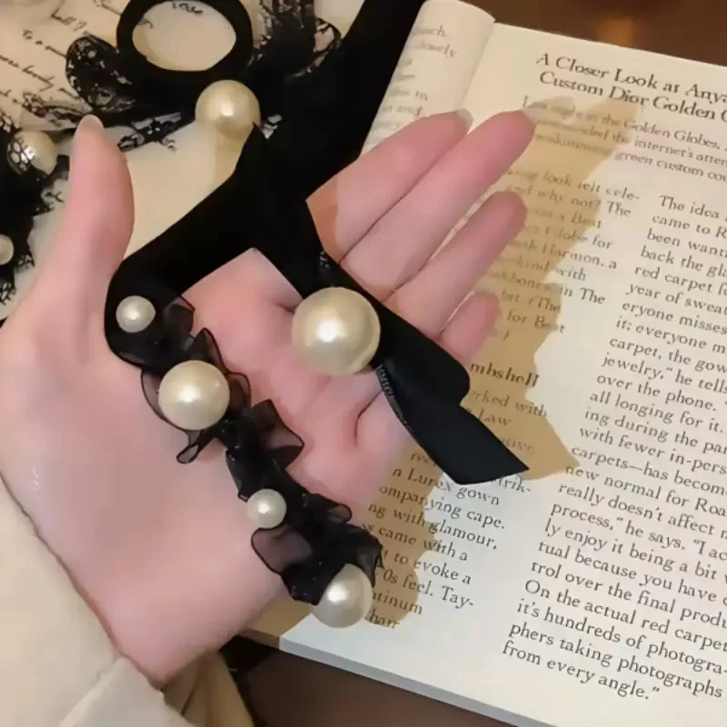 Dark Romance Pearl Hair Tie Combo - Image 2