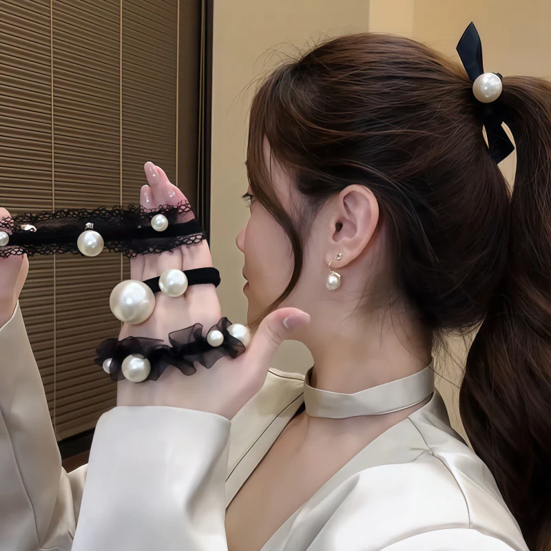 Dark Romance Pearl Hair Tie Combo - Image 5