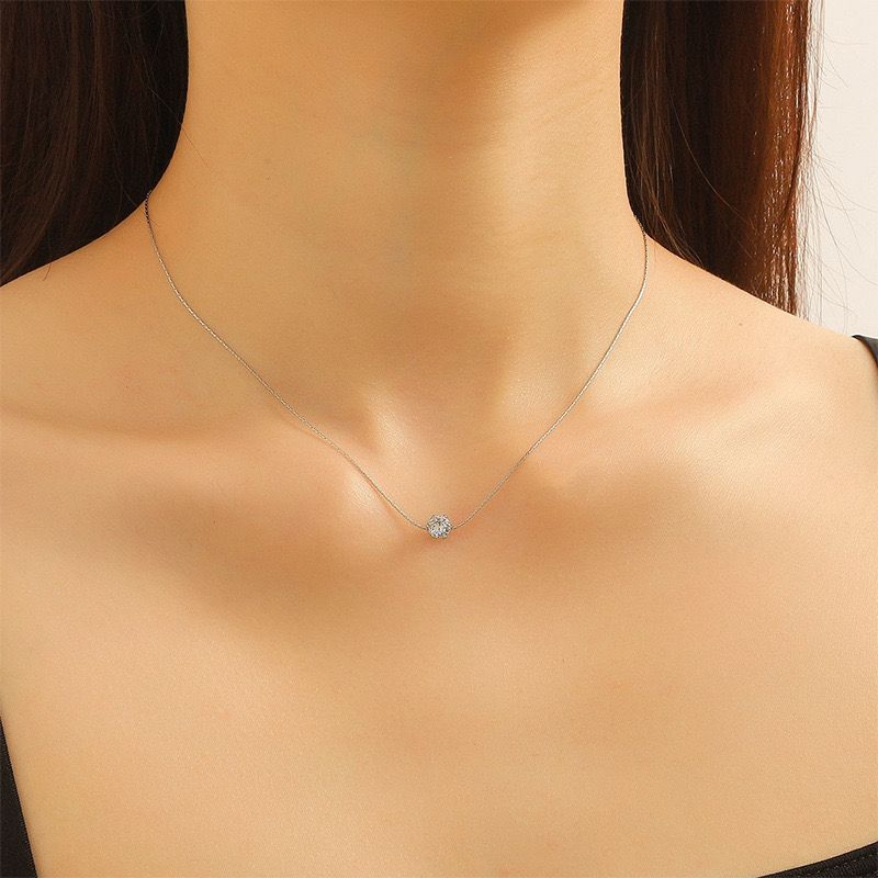Minimal Solitaire Necklace (stainless steel) - Image 3