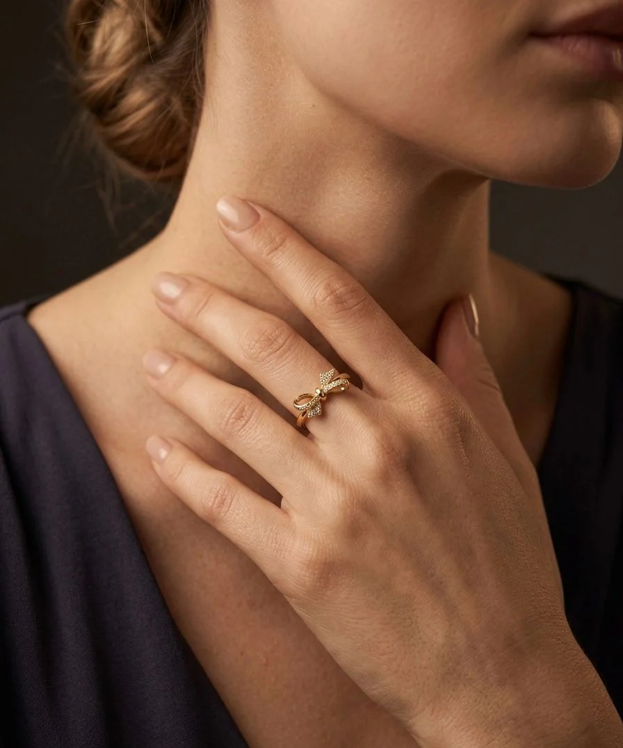 Delicate Baby Bow Ring - Image 2