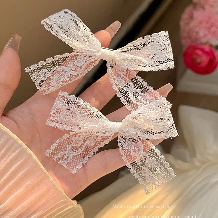 Demure Lacy Hair Bow