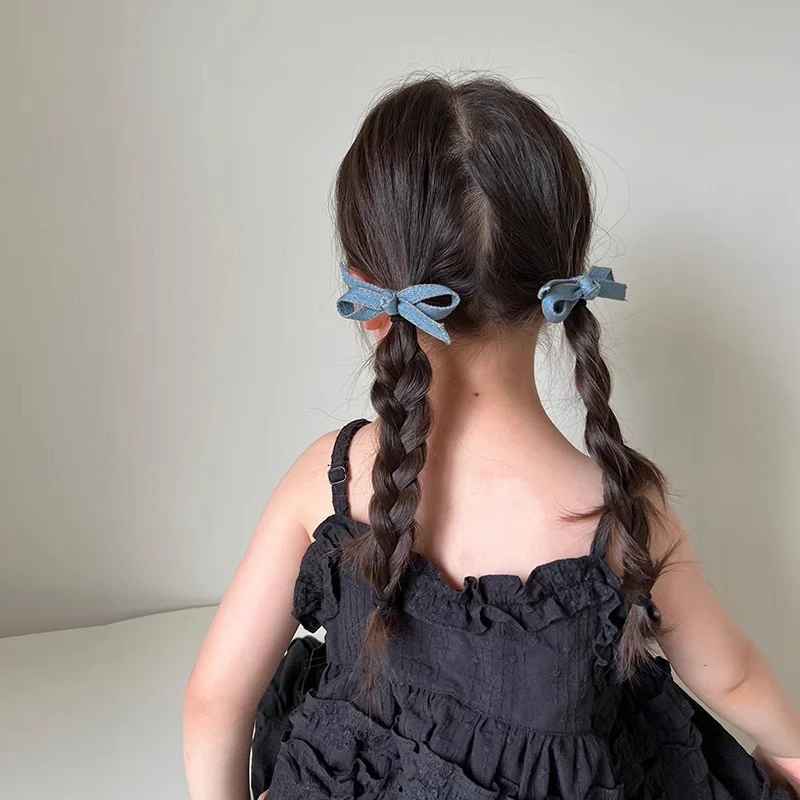 Denim Dream Bow Hair Tie(1 pc) - Image 2