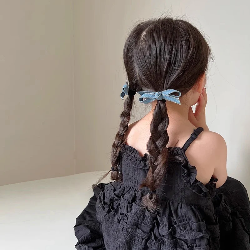 Denim Dream Bow Hair Tie(1 pc) - Image 4