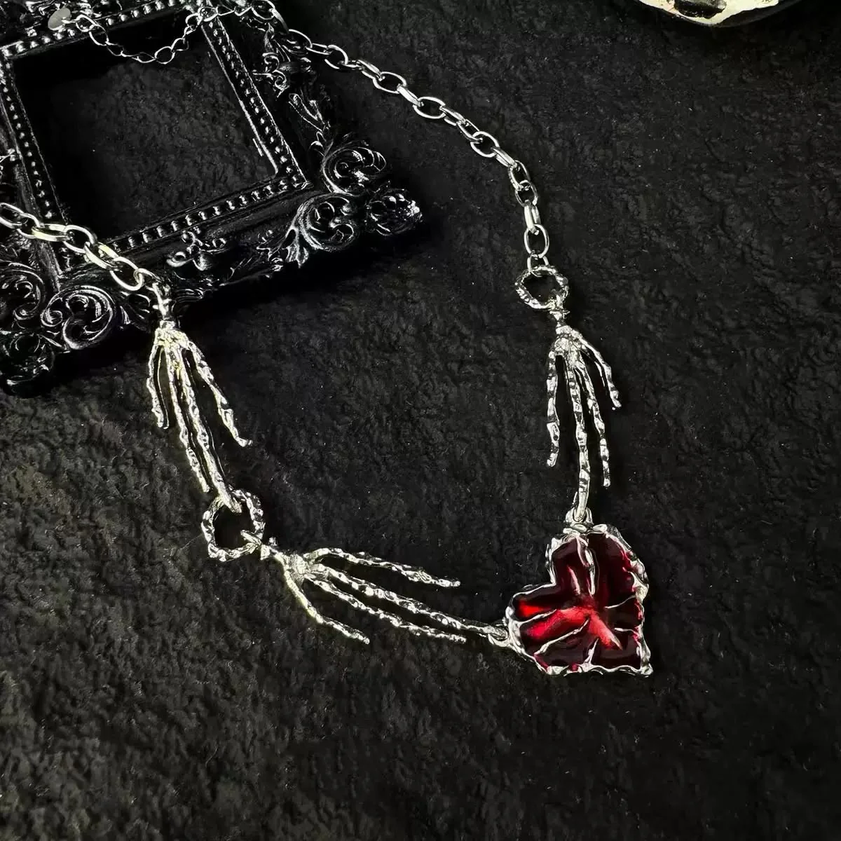 Devotion Skeleton Hands necklace - Image 2